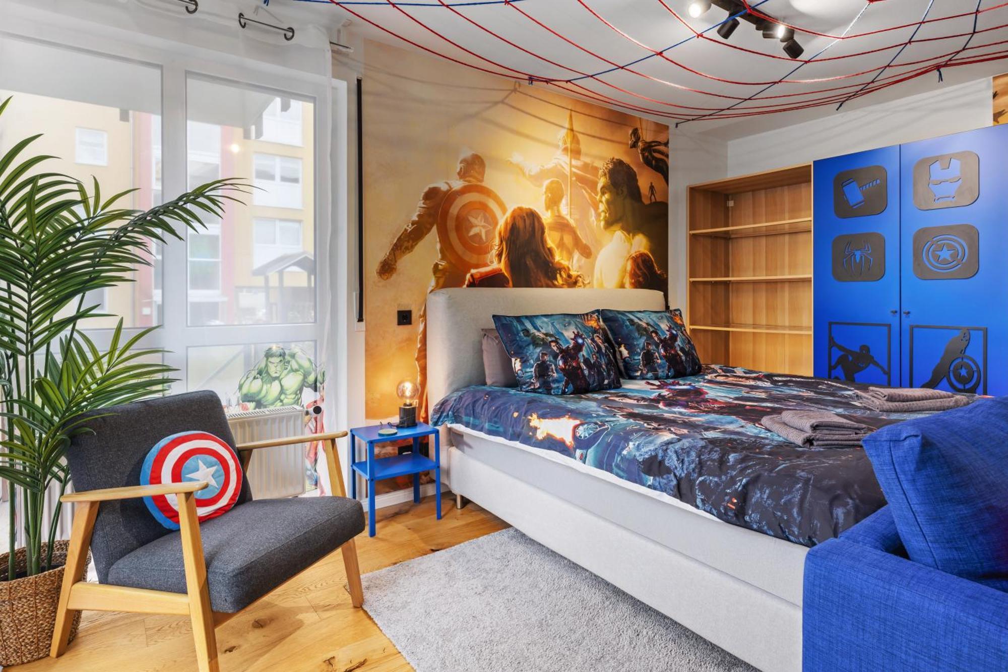 Edler Wohnraum Disney Marvel Studio Mit Balkon, Boxspringbett, Kaffeevollautomat, Lift & Parkplatz Chemnitz Eksteriør billede