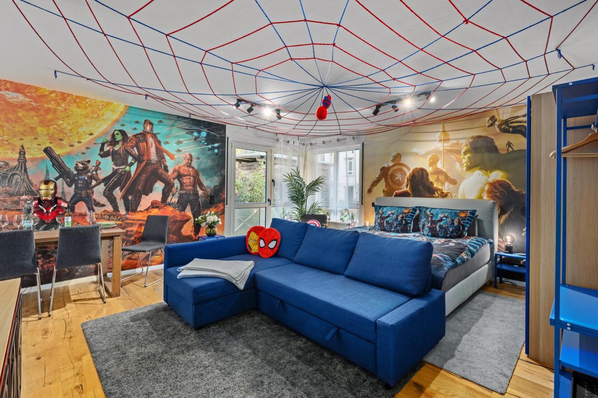 Edler Wohnraum Disney Marvel Studio Mit Balkon, Boxspringbett, Kaffeevollautomat, Lift & Parkplatz Chemnitz Eksteriør billede