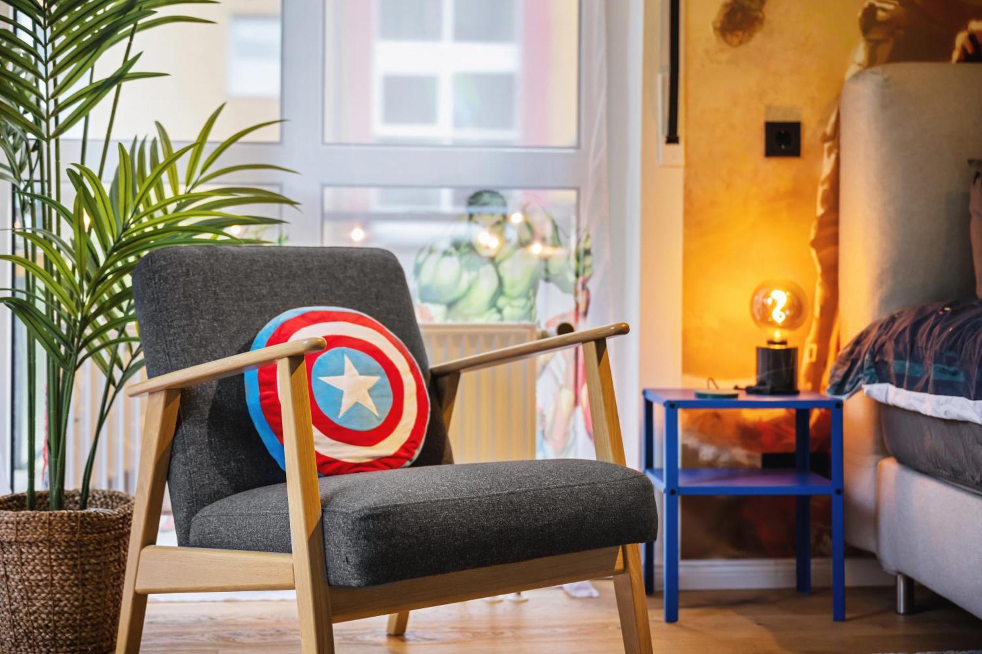 Edler Wohnraum Disney Marvel Studio Mit Balkon, Boxspringbett, Kaffeevollautomat, Lift & Parkplatz Chemnitz Eksteriør billede
